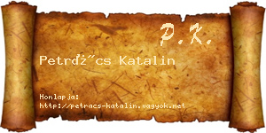 Petrács Katalin névjegykártya