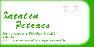 katalin petracs business card